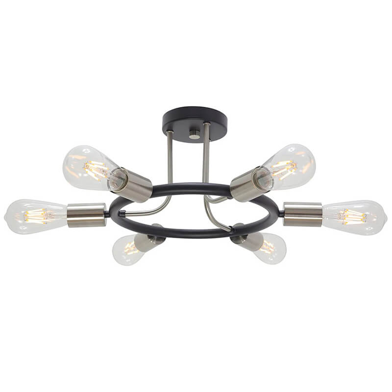 black nickel flush ceiling light