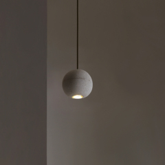Nordic Industrial Style Star Moon Pendant Light Coment Ball Chandelier For Bar/ Restaurant