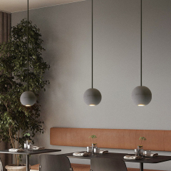 Nordic Industrial Style Star Moon Pendant Light Coment Ball Chandelier For Bar/ Restaurant