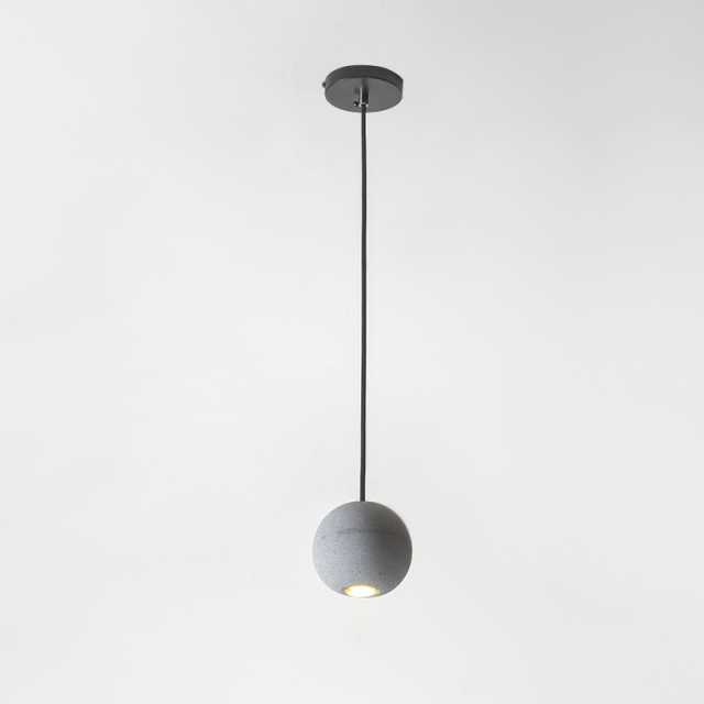 Nordic Industrial Style Star Moon Pendant Light Coment Ball Chandelier For Bar/ Restaurant