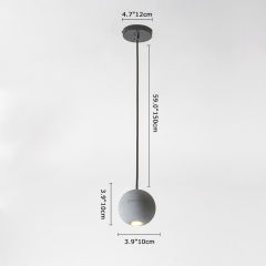 Nordic Industrial Style Star Moon Pendant Light Coment Ball Chandelier For Bar/ Restaurant