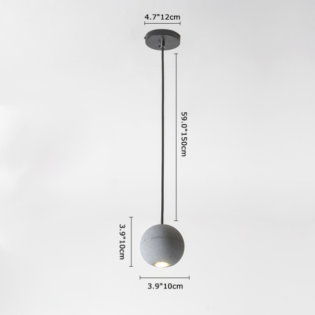 Nordic Industrial Style Star Moon Pendant Light Coment Ball Chandelier For Bar/ Restaurant
