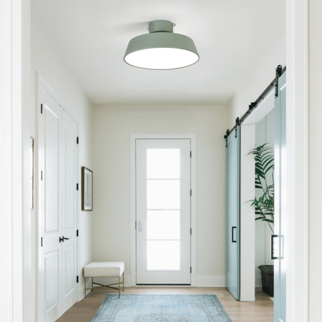 Scandinavia LED Northern Semi Flush Mount Ceiling Light in Matte Finish for Bedroom/ Living Room/ Kitchen