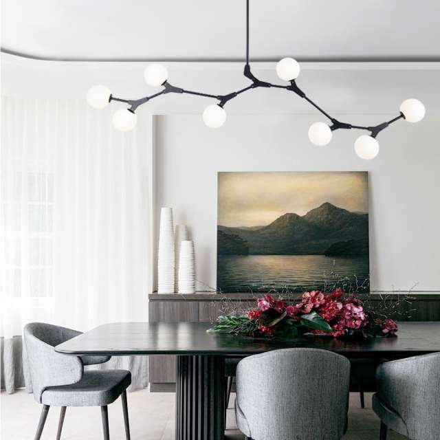 Contemporary Organic Branching 8 Light Chandelier for Dining Room Living Room Bedroom