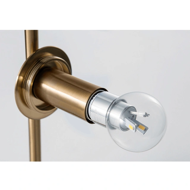 Modern Milk Globe Wall Sconce Lighting in Brass Finish with Blown Glass Opal Diffuser for Bedroom Hallway