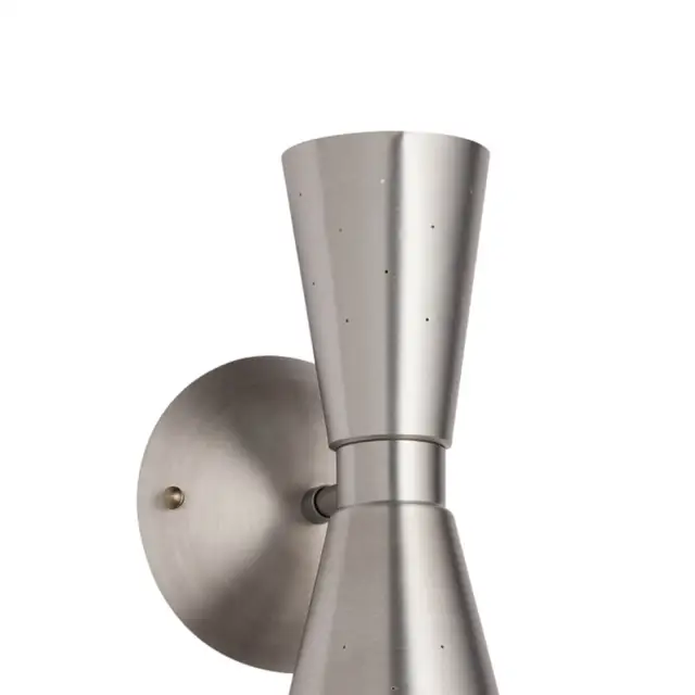 2-Light Modern Hourglass Wall Sconces Starry Wall Lamp in Silver/ Brass+Silver Finish for Living /Dining Room /Hallway