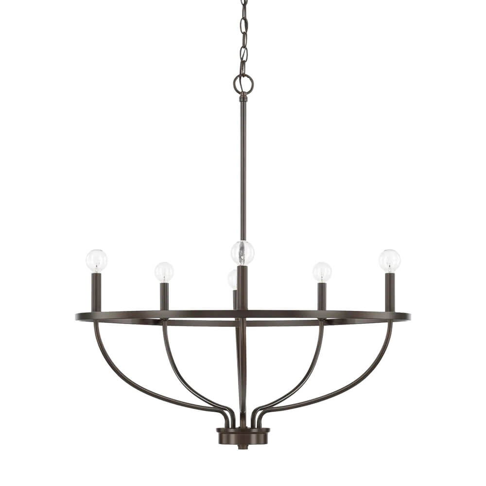 Minimalist Modern 6 Lights Candle Style Empire Chandelier for Living Room Dining Room Kitchen