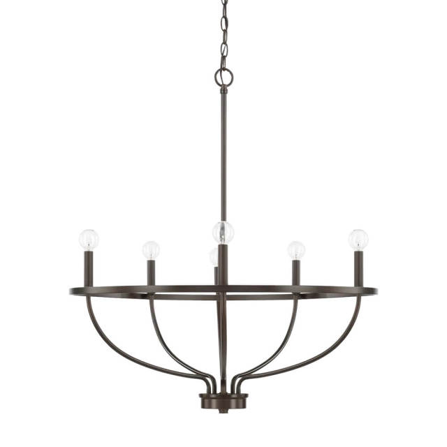 Minimalist Modern 6 Lights Candle Style Empire Chandelier for Living Room Dining Room Kitchen