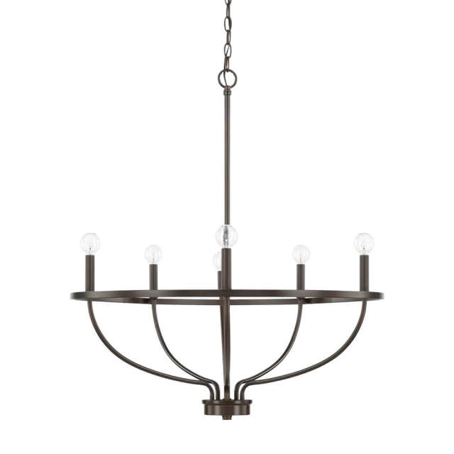 Minimalist Modern 6 Lights Candle Style Empire Chandelier for Living Room Dining Room Kitchen
