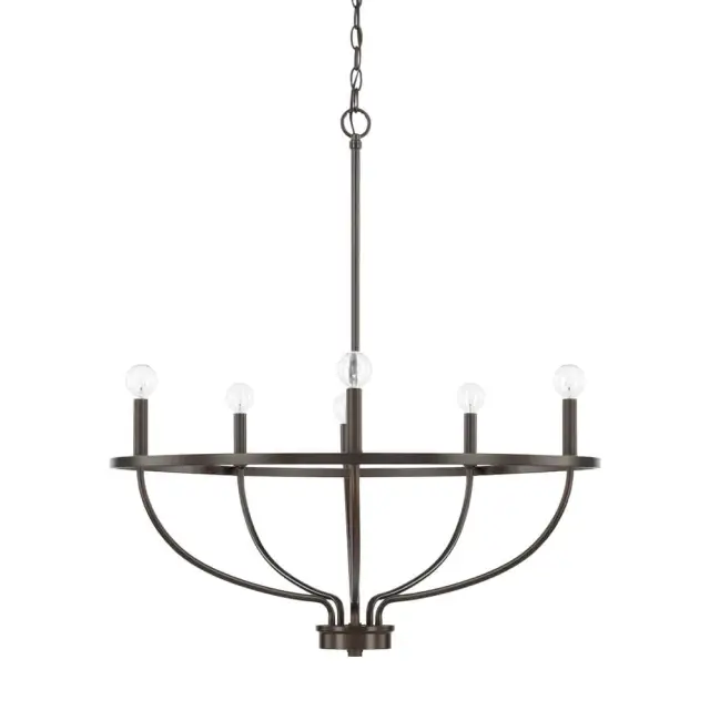 Minimalist Modern 6 Lights Candle Style Empire Chandelier for Living Room Dining Room Kitchen