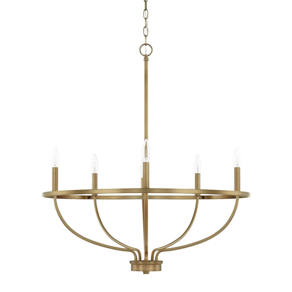 Minimalist Modern 6 Lights Candle Style Empire Chandelier for Living Room Dining Room Kitchen