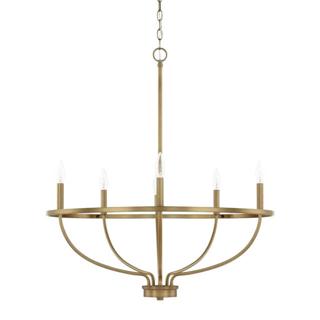 Minimalist Modern 6 Lights Candle Style Empire Chandelier for Living Room Dining Room Kitchen