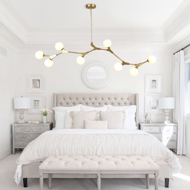 Contemporary Organic Branching 8 Light Chandelier for Dining Room Living Room Bedroom
