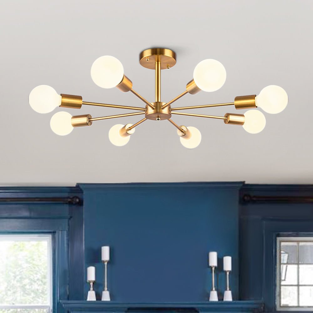 Mid-Century Semi Flush Sputnik Ceiling Light