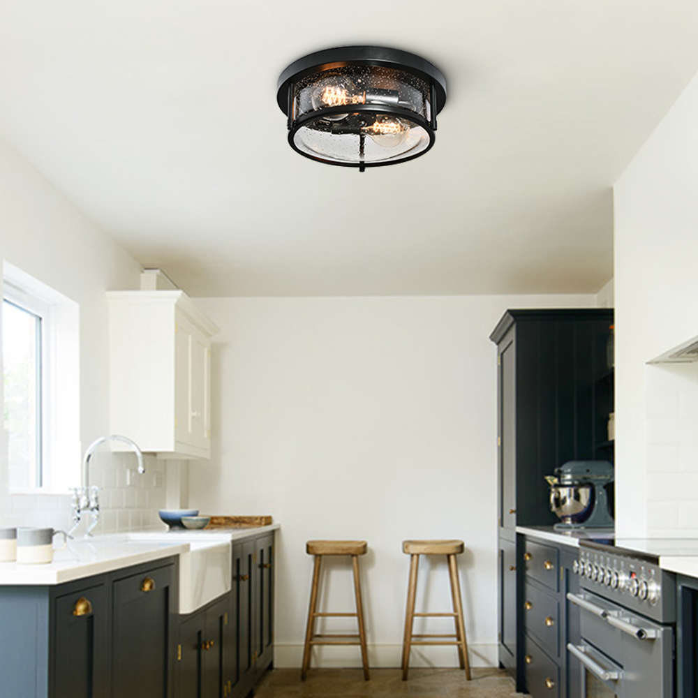 Industrial farmhouse clearance flush mount lighting