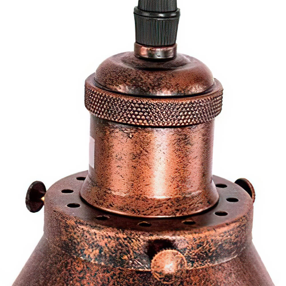 Farmhouse Vintage 1 Light Hanging Cone Pendant Light in Antique Finish Over Kitchen Island Sink Dining Table