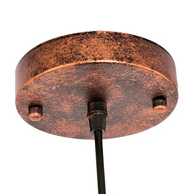 Retro Industrial Style 1 Light Pendant Light in Antique Copper Finish