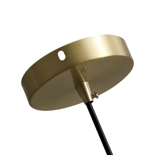 Mid-Century Modern 11 4/5" Brass Dome Pendant Light for Kitchen Island and Dining Room