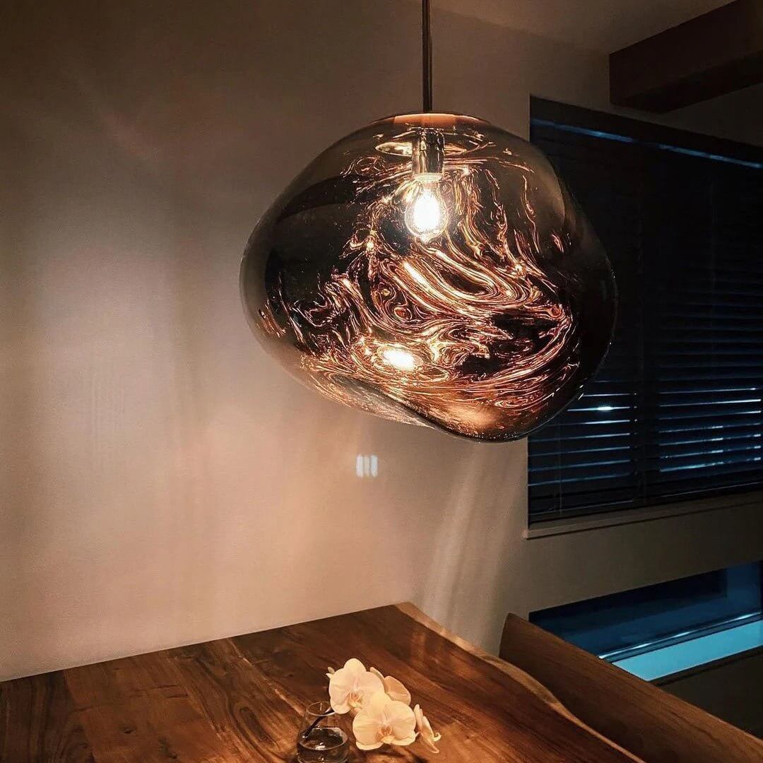 Modern 11/14" Melt Hanging Adjustable Bedside Pendant Bedroom Light for Dining Table Staircase
