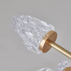 Contemporary Glam Luxurious Design 6-Light Sputnik Chandelier in Crystal Glass Shades  for Living Room Restaurant