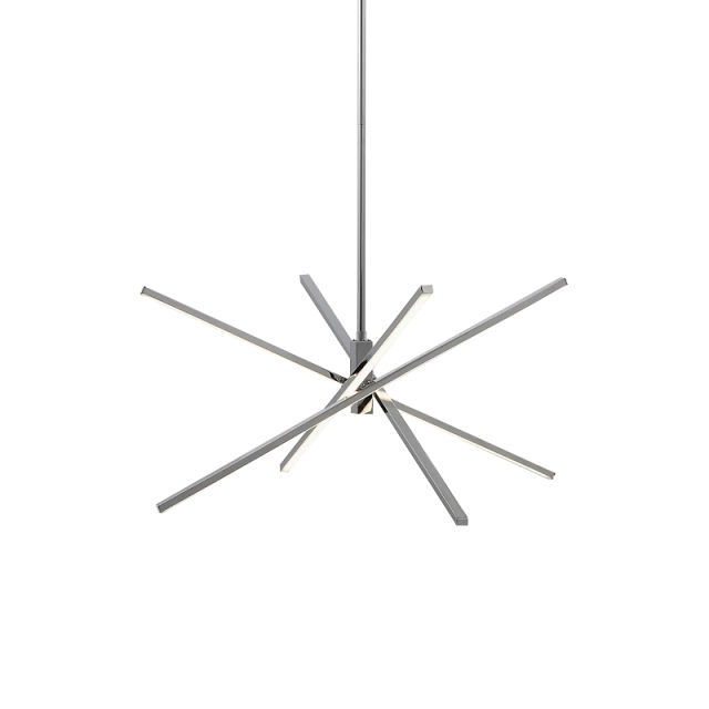 4-Light LED Cross Arms Modern Sputnik Chandelier in Matt Black/ Aged Brass/ Chrome Finish for Dining Room/ Kitchen/ Living Room