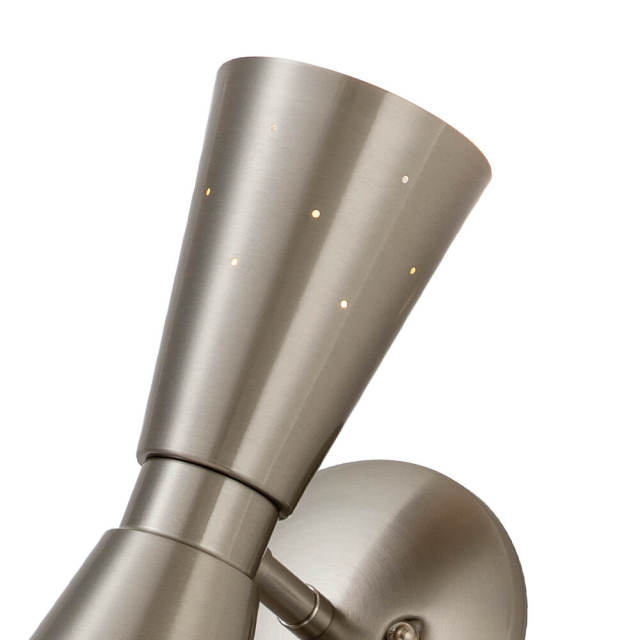 Modern Mid-Century Starry Hourglass 2-Light Wall Sconces in Silver/ Brass+Silver Finish for Bedroom/Living Room/Bathroom