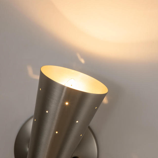 Modern Hourglass Wall Sconces Starry Wall Lamp in Silver/ Brass+Silver Finish for Bedroom/Living Room/Bathing Room Vanity