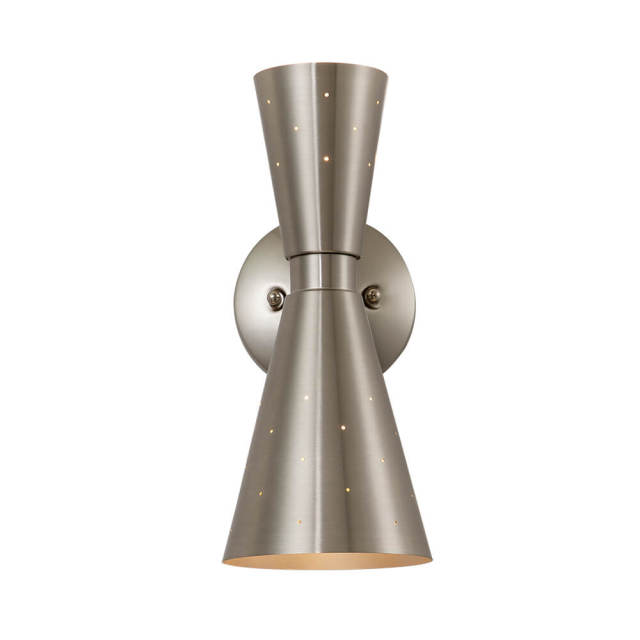 Modern Hourglass Wall Sconces Starry Wall Lamp in Silver/ Brass+Silver Finish for Living /Dining Room /Hallway