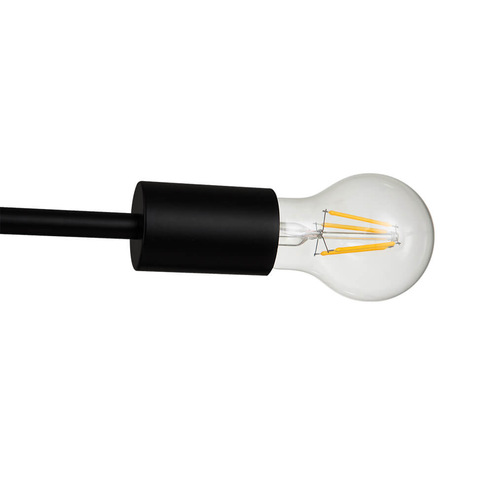 5-Light Modern Minimalist Sputnik Chandelier in Black for Living Room/Dining Room/Bedroom