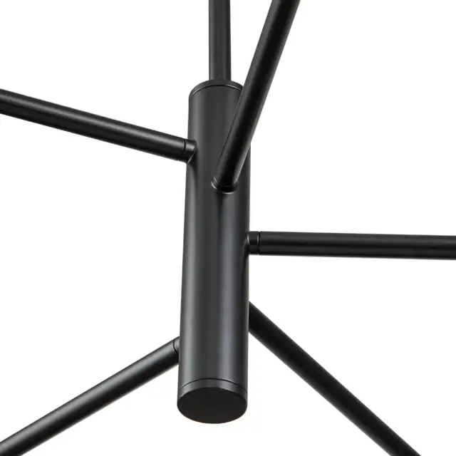 5-Light Modern Minimalist Sputnik Chandelier in Black for Living Room/Dining Room/Bedroom