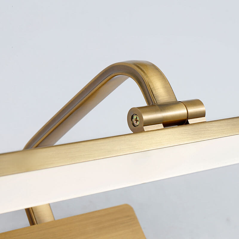 Mid-Century Modern Style Armed LED Vanity Bathroom Light Bar Wall Sconce in Satin Gold