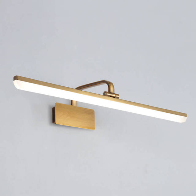 Modern Style Armed LED Bathroom Vanity Light Wall Sconce in Satin Gold