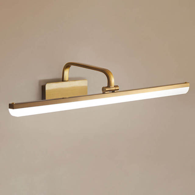Modern Style Armed LED Bathroom Vanity Light Wall Sconce in Satin Gold