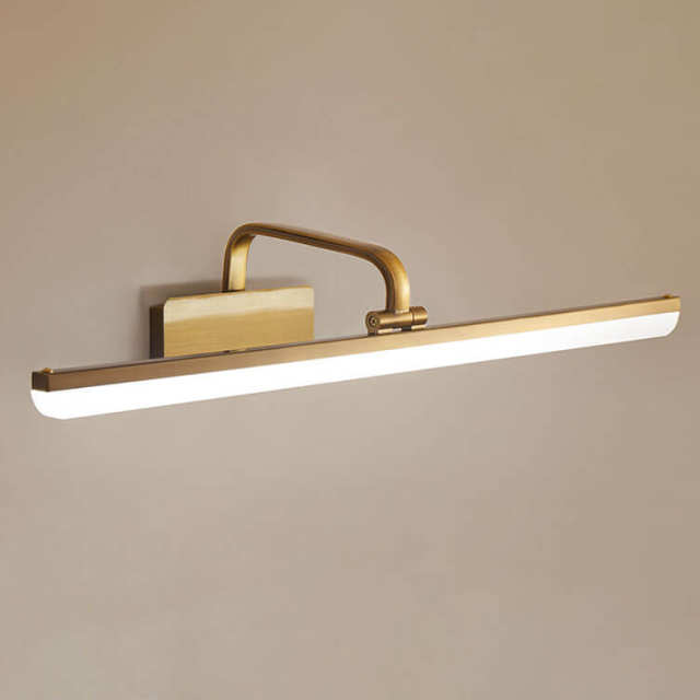 Modern Style Armed LED Bathroom Vanity Light Wall Sconce in Satin Gold