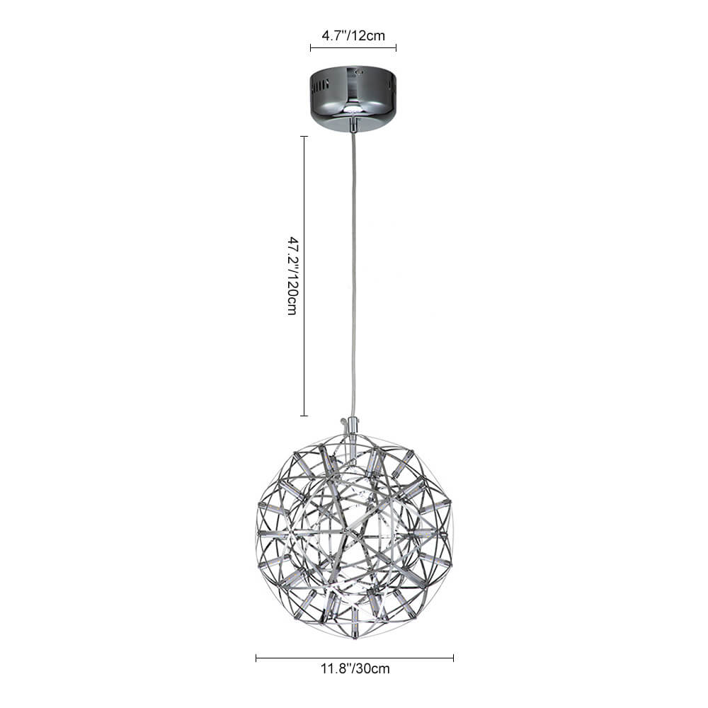 Glam Modern LED Globe Sparkle Starry Chandelier Pendant Light for Dining / Living Room/ Bedroom