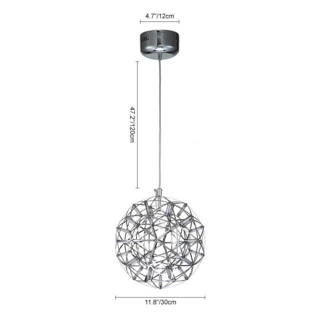 Glam Modern LED Basket Sparkle Starry Chandelier Pendant Light for Restaurant/ Living Room/ Bedroom