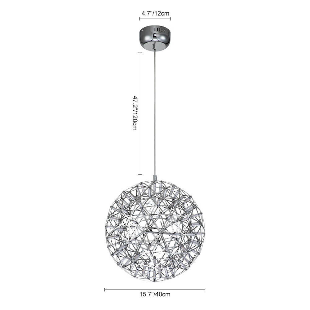 Glam Modern LED Globe Sparkle Starry Chandelier Pendant Light for Dining / Living Room/ Bedroom