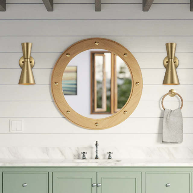 Modern Hourglass Wall Sconces Starry Wall Lamp in Silver/ Brass+Silver Finish for Living /Dining Room /Hallway
