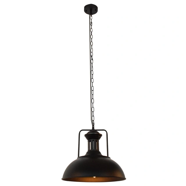 Modern Farmhouse Industrial Rustic Dome Pendant Lighting Black/Rusty Hanging Light for Kitchen Island /Dining Room