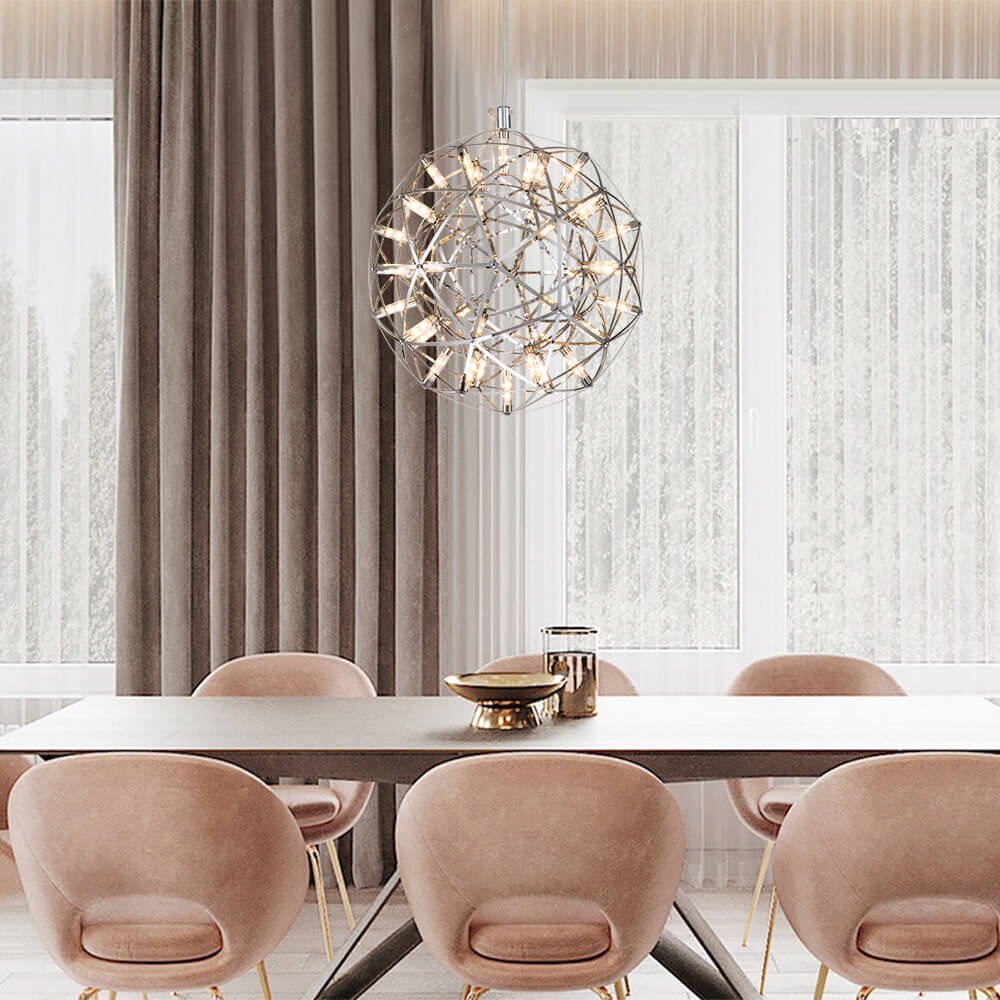 Glam Modern LED Globe Sparkle Starry Chandelier Pendant Light for Dining / Living Room/ Bedroom
