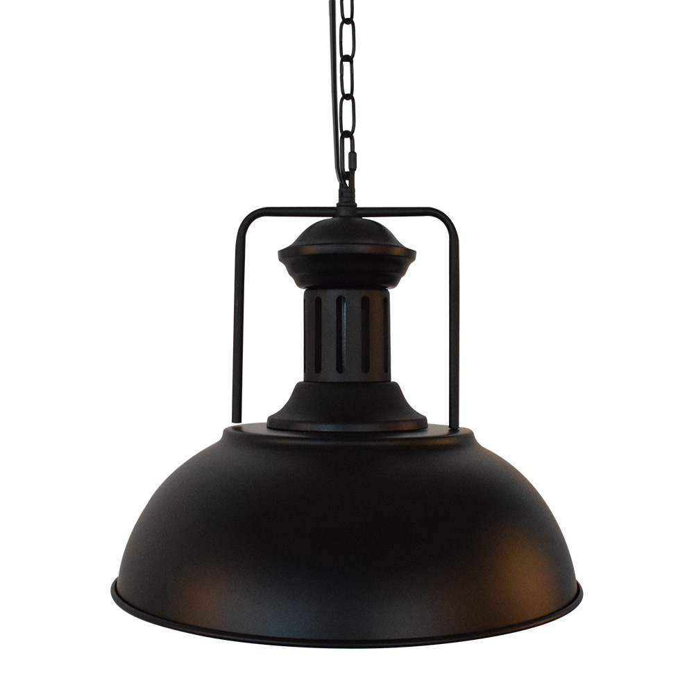 Modern Farmhouse Industrial Rustic Dome Pendant Lighting Black/Rusty Hanging Light for Kitchen Island /Dining Room