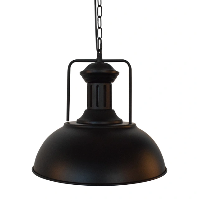 Modern Farmhouse Industrial Rustic Dome Pendant Lighting Black/Rusty Hanging Light for Kitchen Island /Dining Room