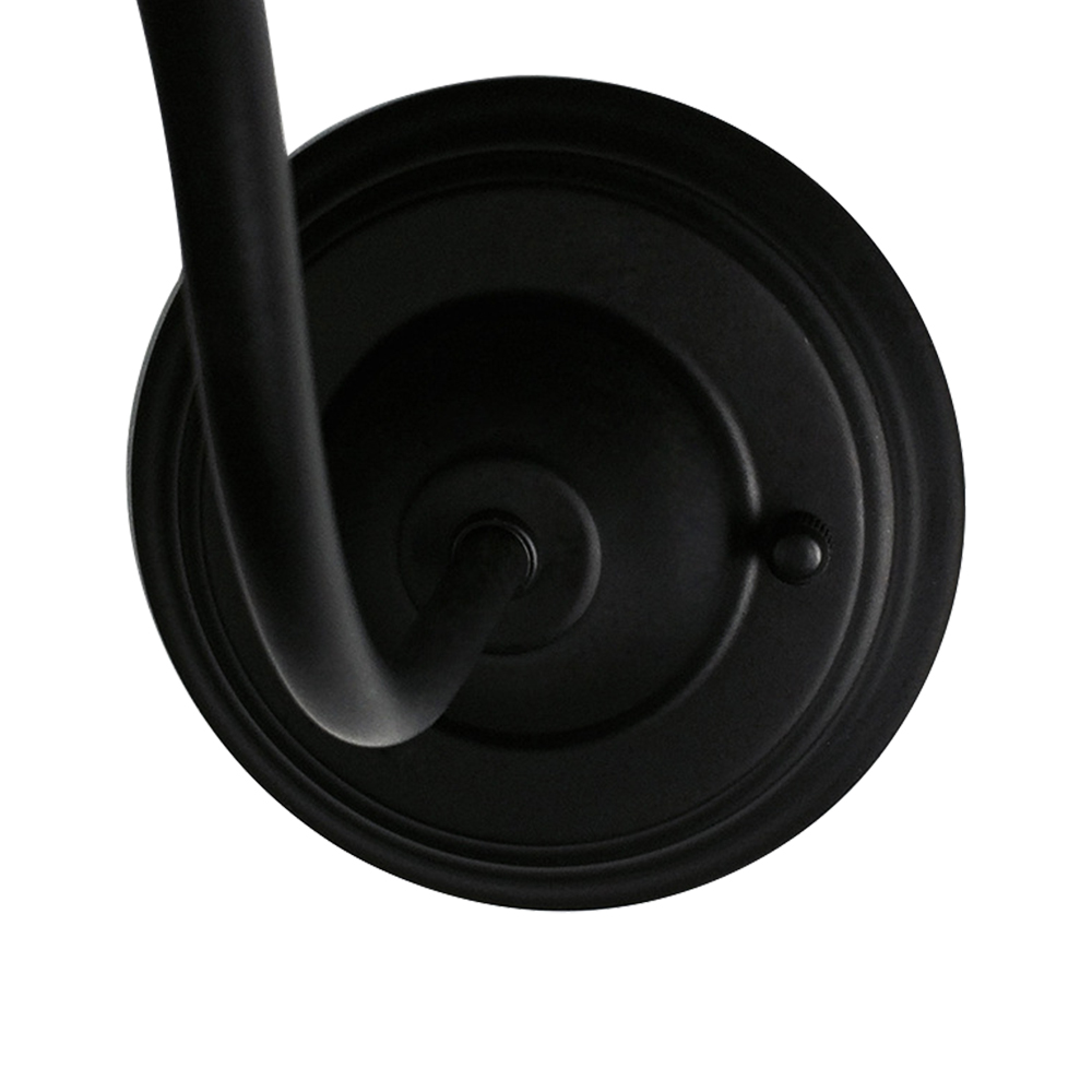 Modern Farmhouse Black Outdoor Indoor 1 Light Arm Wall Sconces Conical Wall Lights for Front Door/ Entryway/Living Room