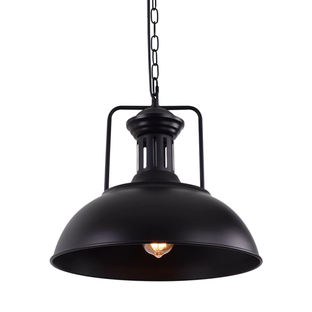 Modern Farmhouse Industrial Rustic Dome Pendant Lighting Black/Rusty Hanging Light for Kitchen Island /Dining Room