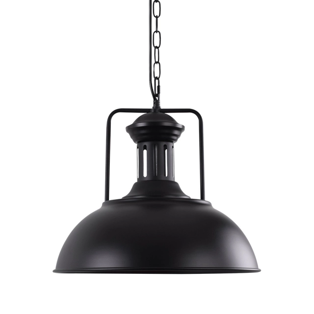 Modern Farmhouse Industrial Rustic Dome Pendant Lighting Black/Rusty Hanging Light for Kitchen Island /Dining Room