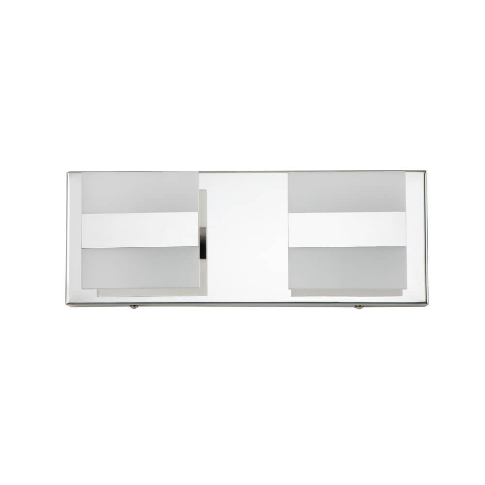 Dimmable Modern Square LED Bathroom Vanity Light Chrome Wall Sconce Walll Light in Cool White for Dressing Room/ Kitchen