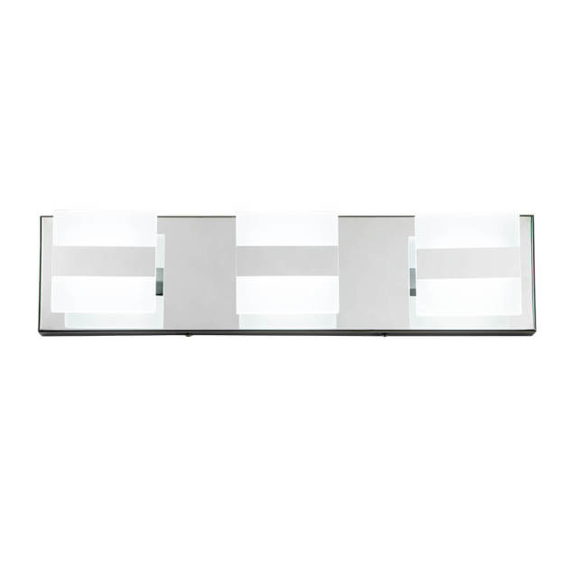 Modern Square LED Bathroom Vanity Light Chrome Wall Sconce Walll Light for Dressing Room/ Kitchen