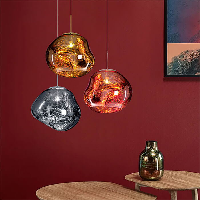Modern 11/14" Melt Hanging Adjustable Bedside Pendant Bedroom Light for Dining Table Staircase