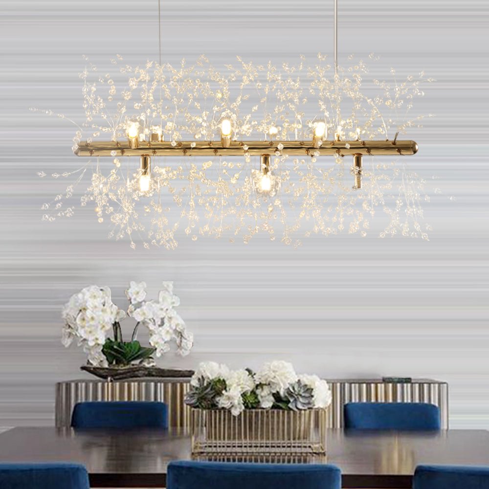 linear contemporary chandelier