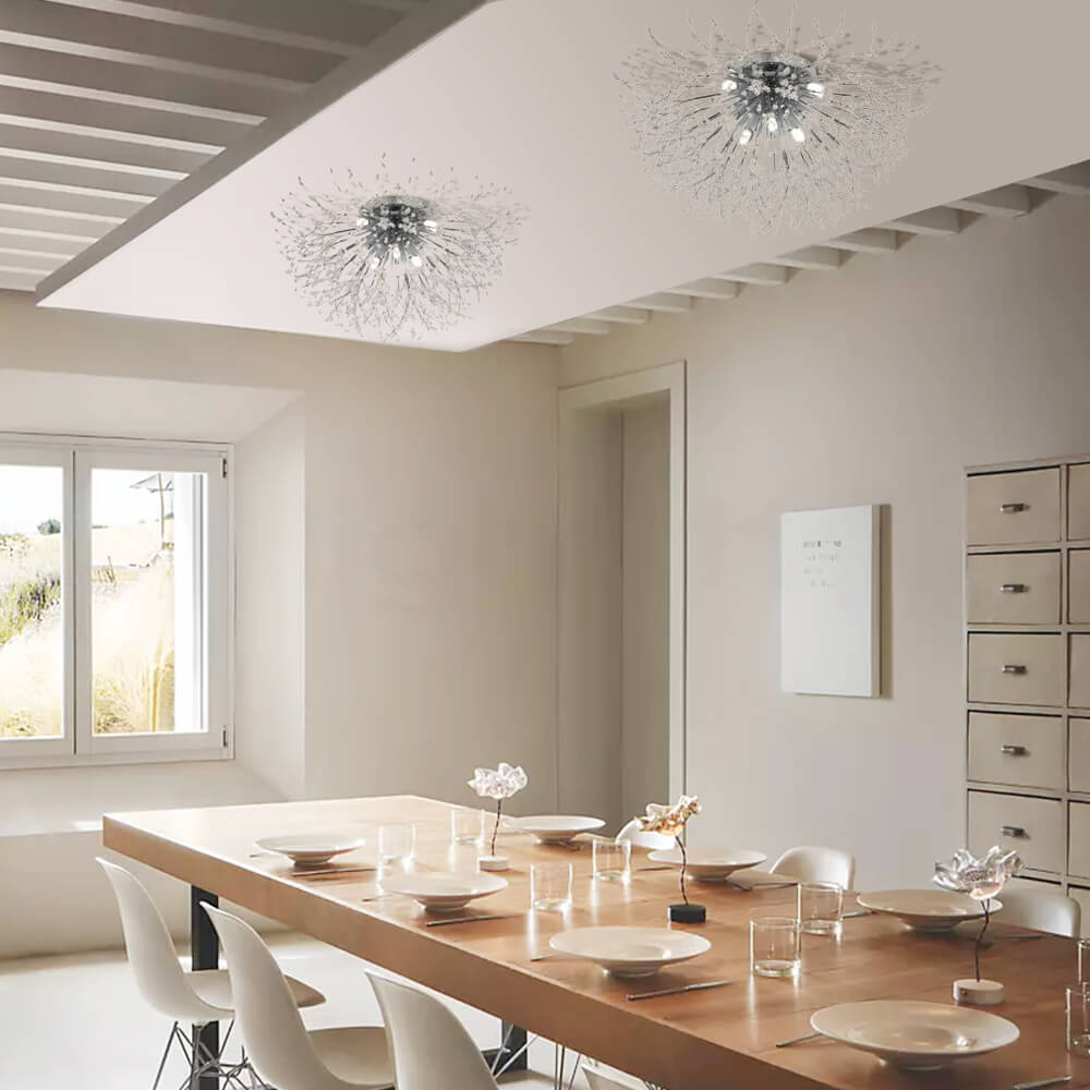 Modern Contemporary 8/6 Lights Sputnik Large Crystal Chandelier for Bedroom Living Room